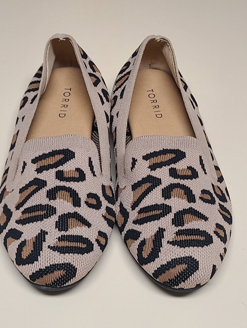 Torrid Leopard stretch knit ballet flats size 8WW - Picture 3 of 10